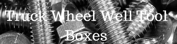 Pickup truck wheel well tool boxes